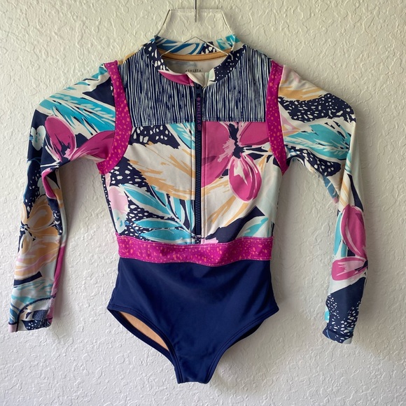 Athleta Swim Athleta Girl Pc Swimsuit Xs 4 5 Long Sleeved Rash